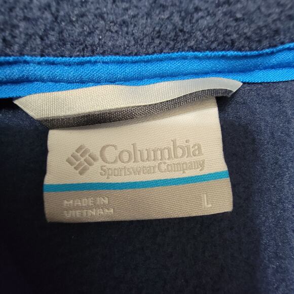 Columbia Navy Fleece Full Zip Jacket with Pockets Women’s Large - Picture 7 of 8